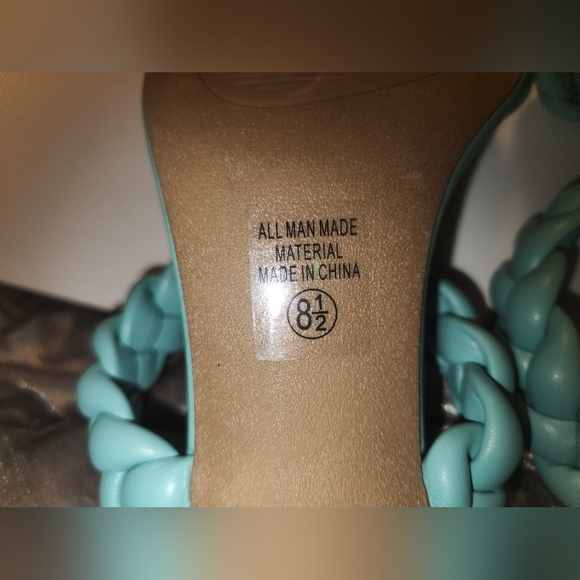 Soda Blue Braided Chunky Heel Square Toe Womens US Size 8.5 - Picture 5 of 8